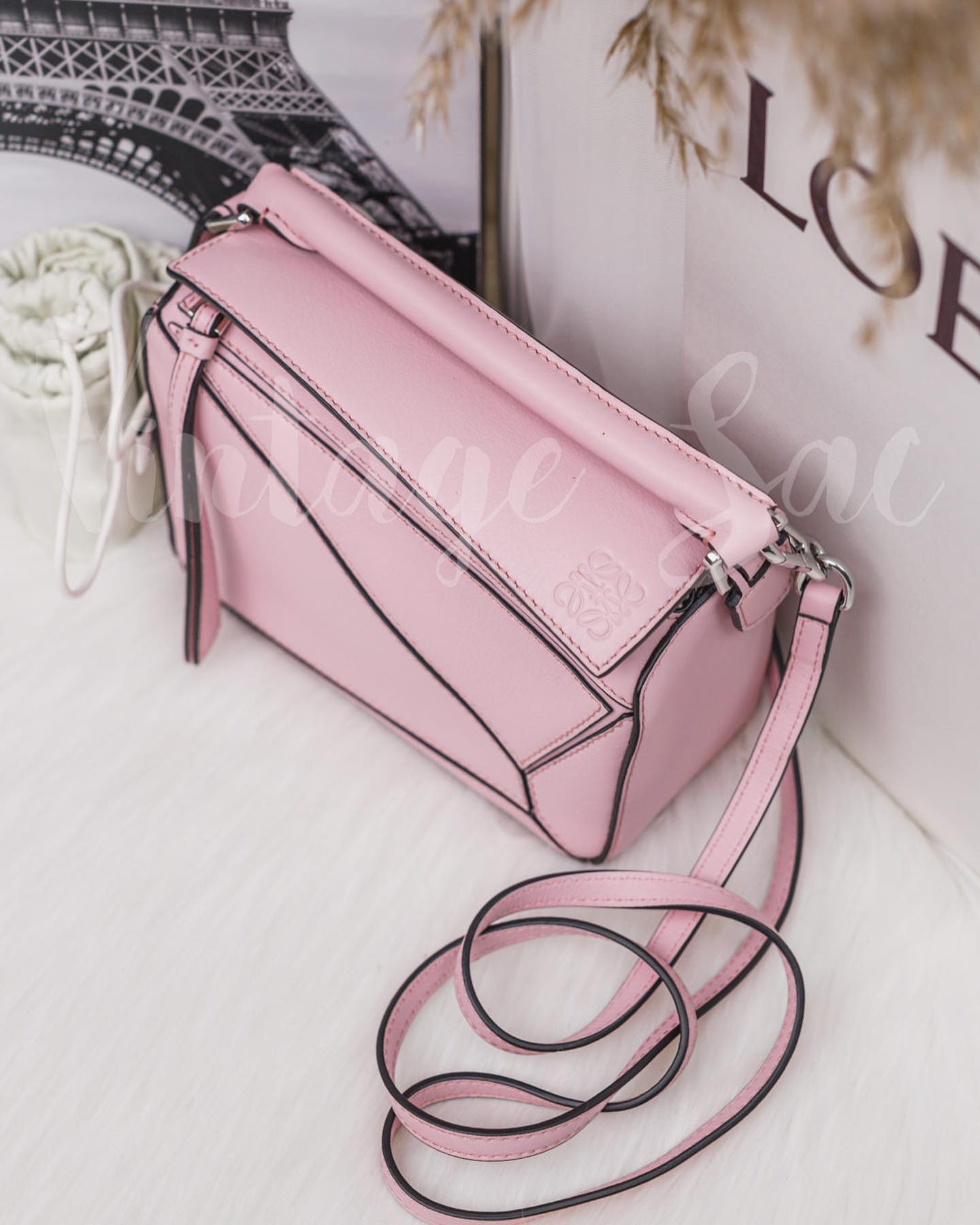 Loewe Pink Mini Puzzle Bag