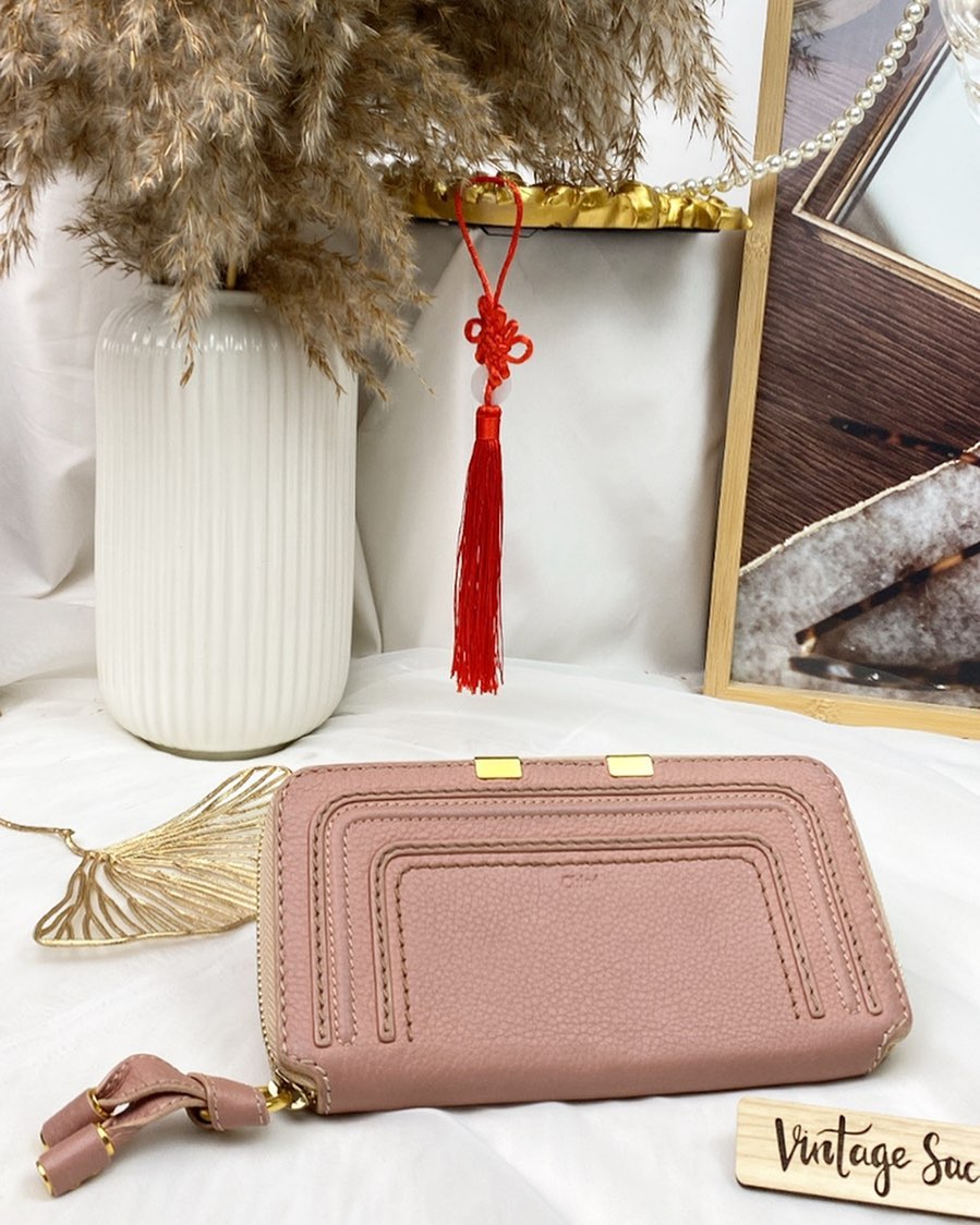 Chloe Light Pink Marcie Long Wallet