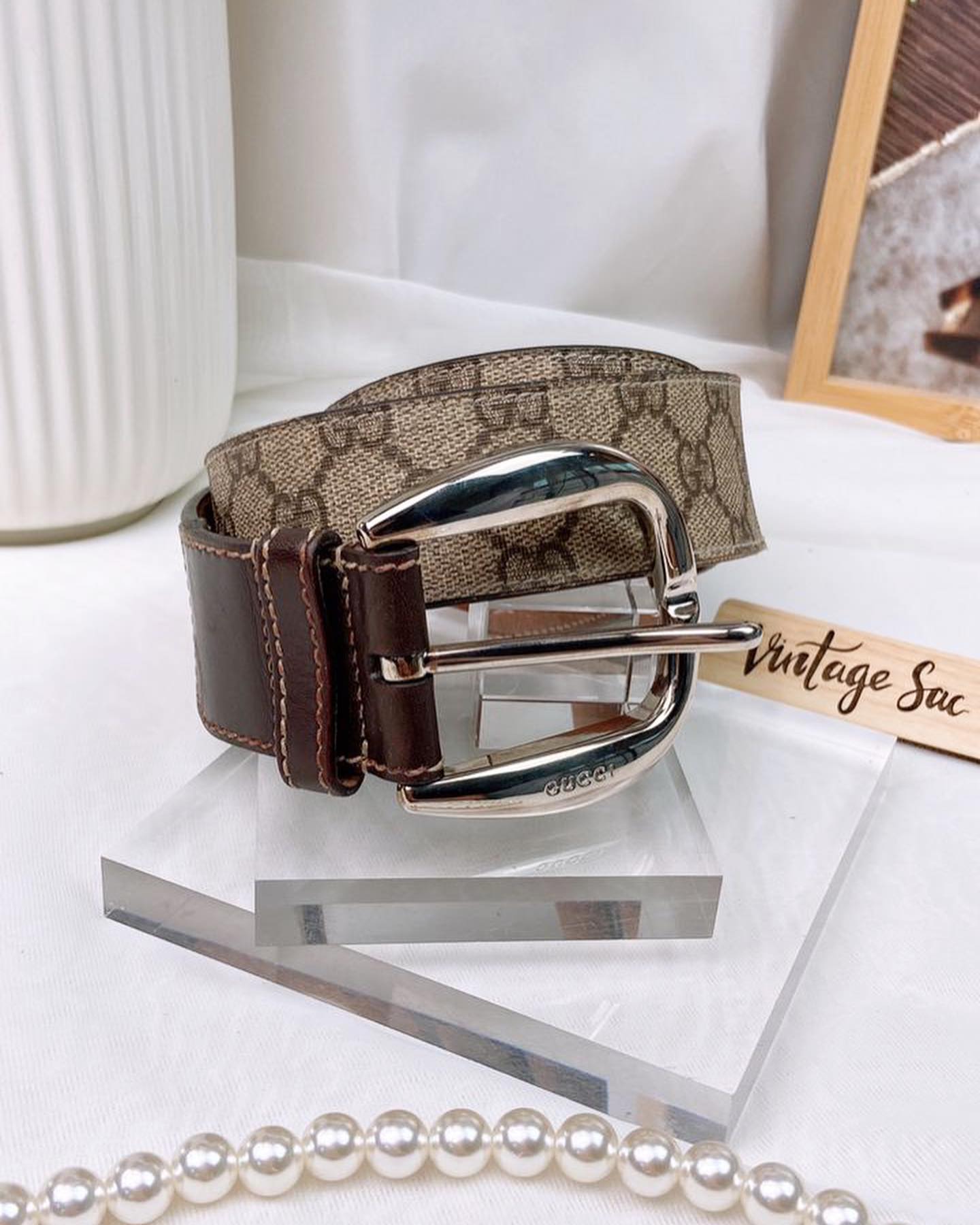 Gucci Supreme Canvas Belt 38mm