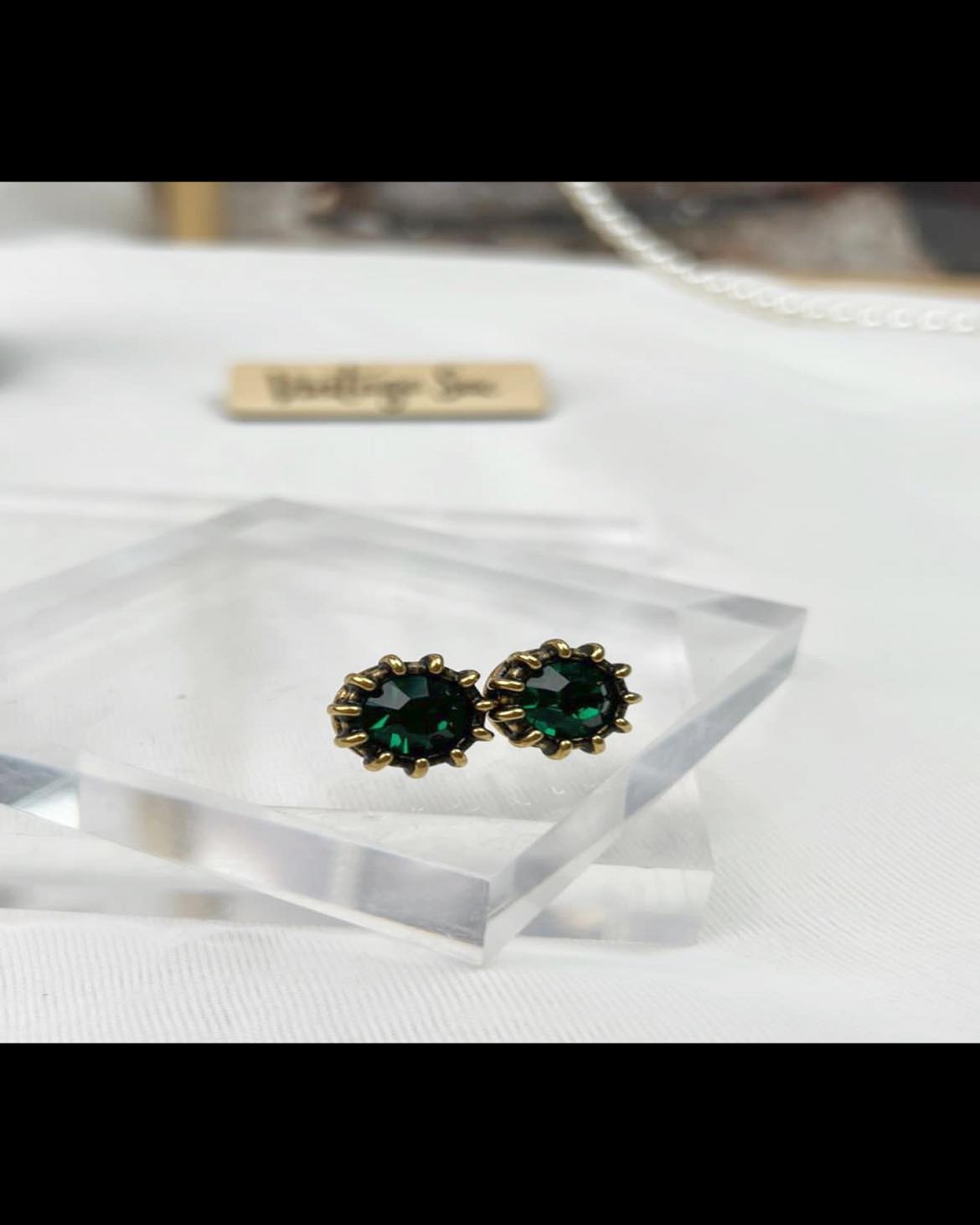 Gucci Green Stone Earrings