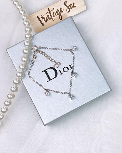 Dior Silver Cubes Necklace