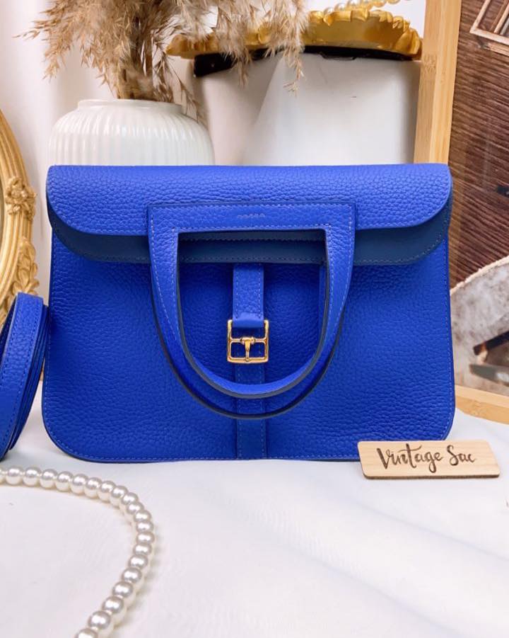 Hermes Blue Royale Halzan 25 GHW