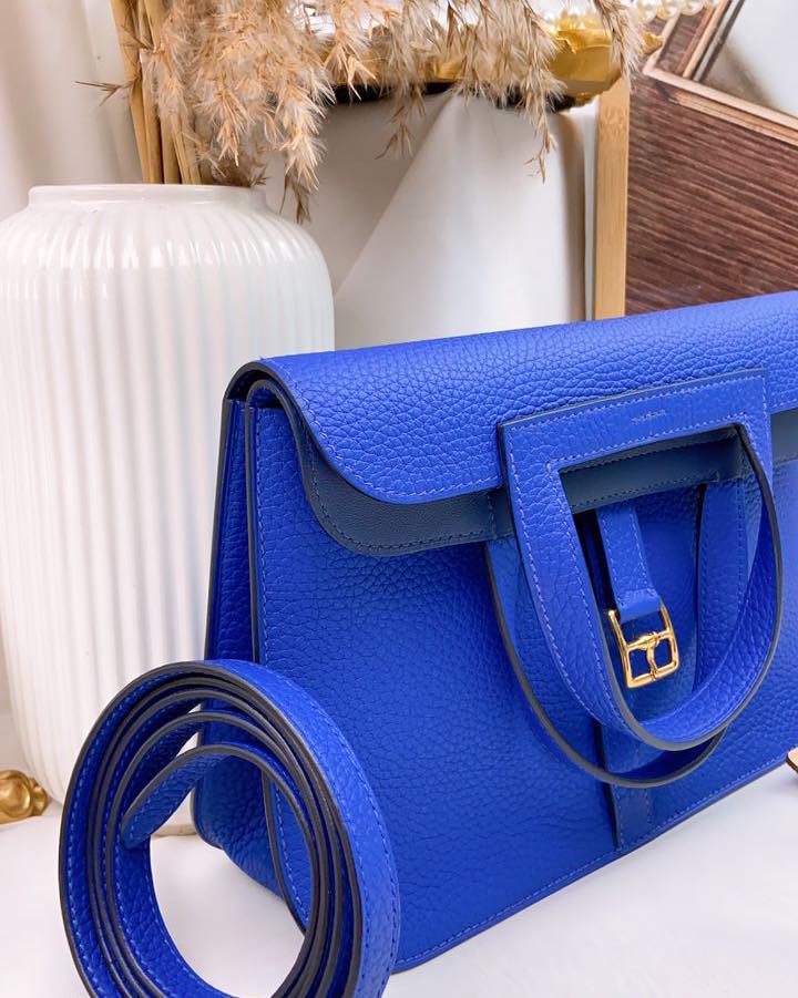 Hermes Blue Royale Halzan 25 GHW