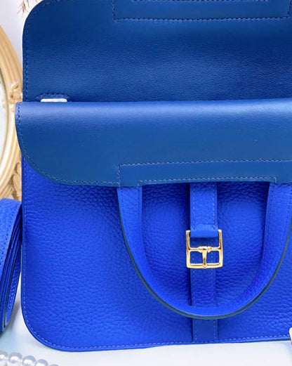 Hermes Blue Royale Halzan 25 GHW