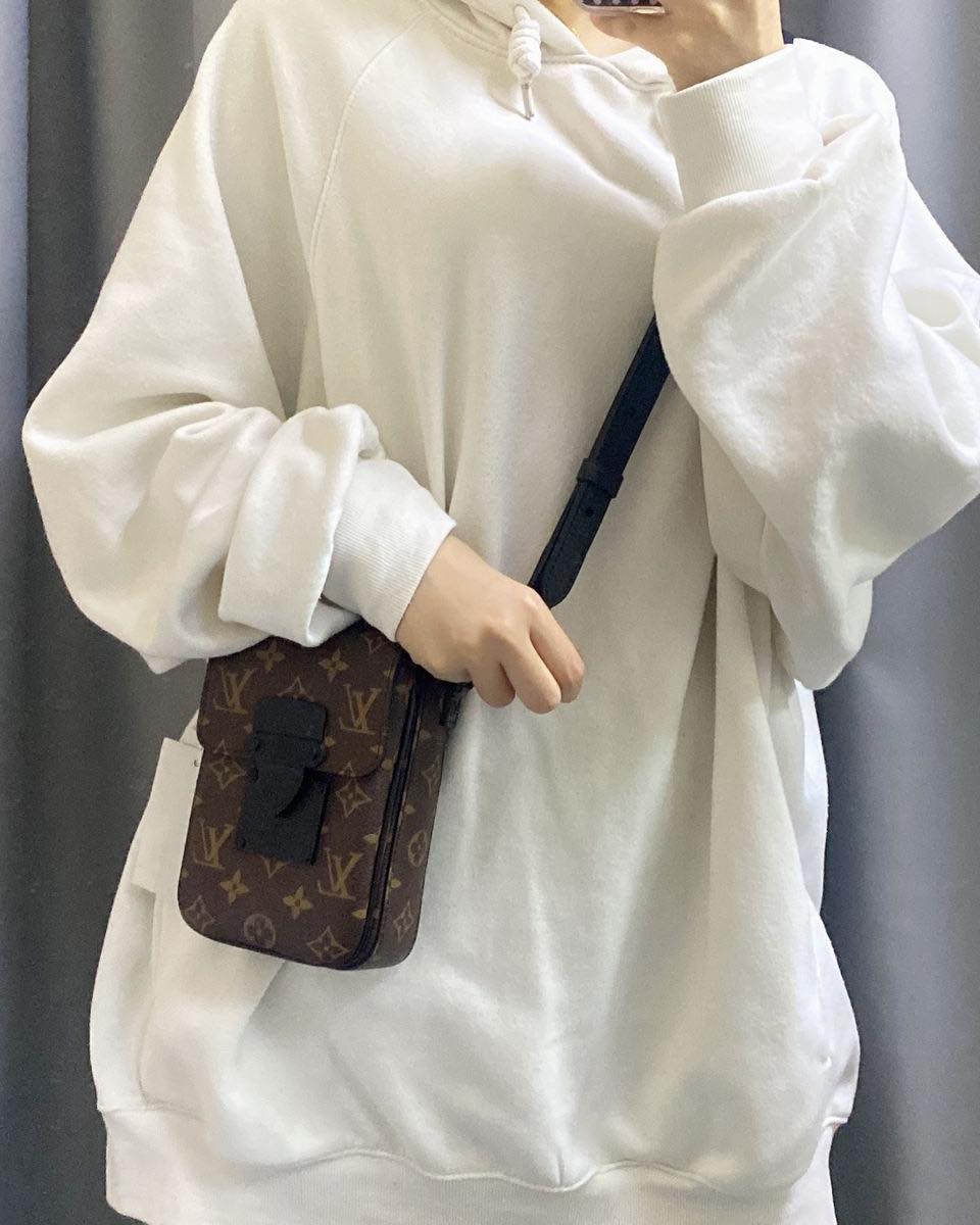 LV Monogram S Lock Vertical Wearable Wallet Bag