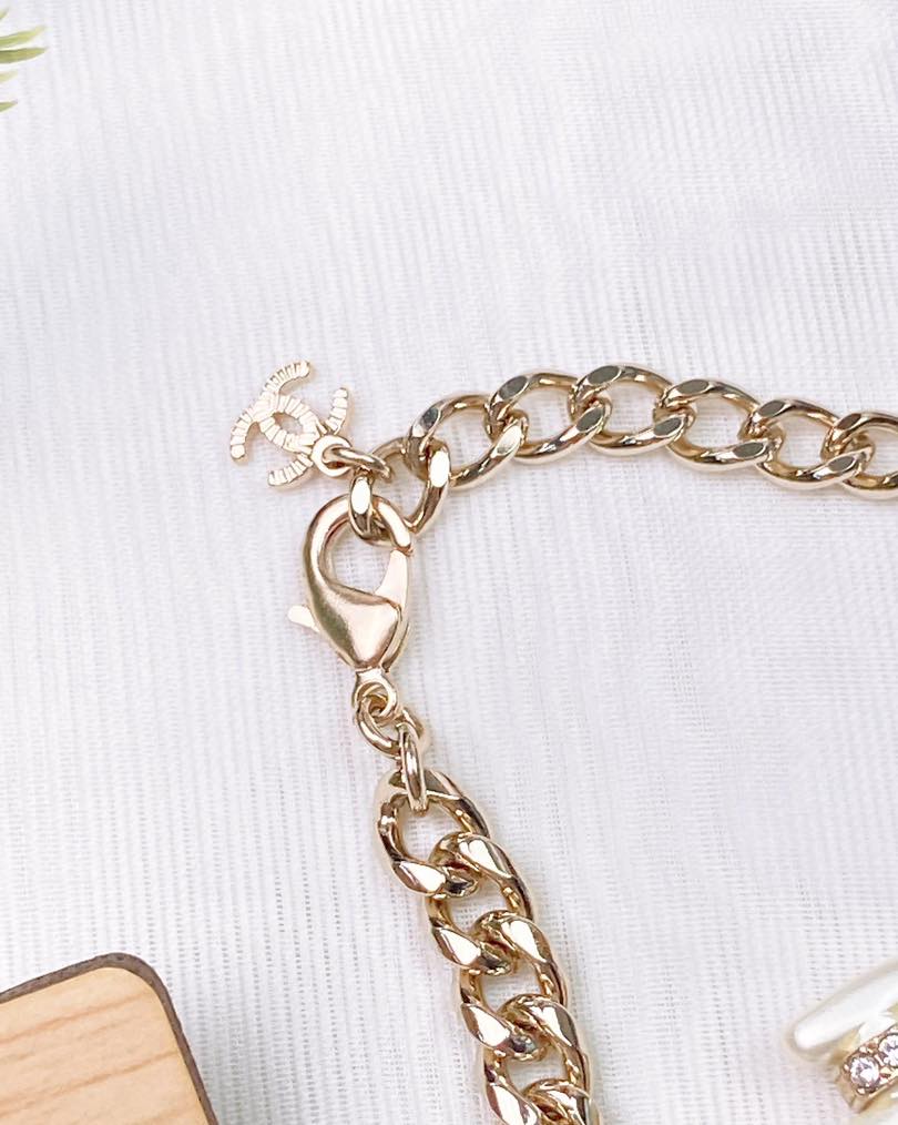 Chanel Light Gold No. 5 Perfume CC Bracelet