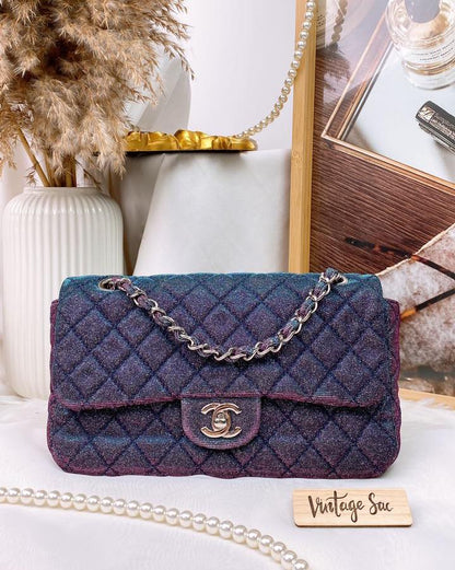 Chanel Iridescent Medium Single Flap (SHW)