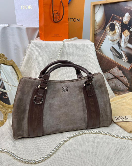 Loewe Brown Suede Tote Bag