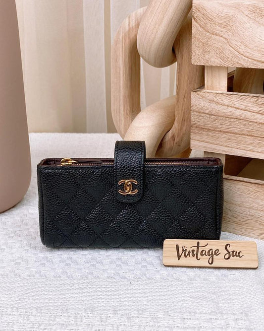 Chanel Black Caviar Small Pouch GHW