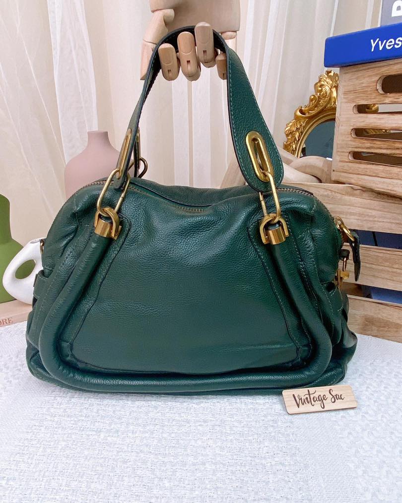 Chloe Green Paraty 2-Way Tote Bag