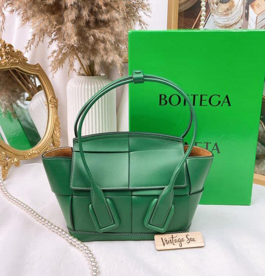 Bottega Veneta Green Calfskin Mini Arco