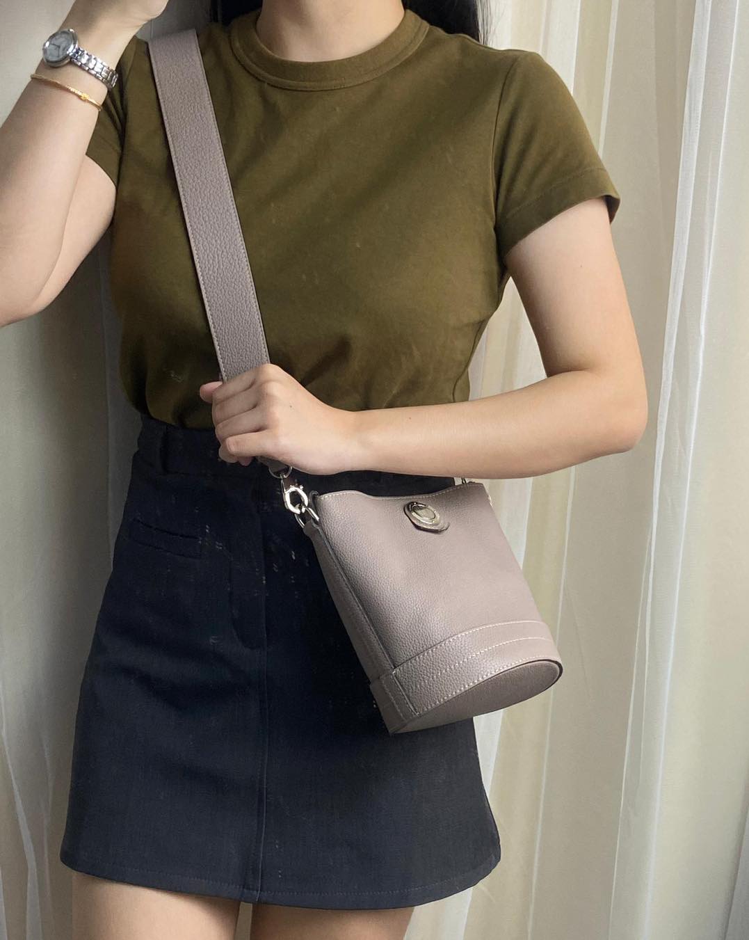 Grey Tourterelle Baluchon Bb Bucket Bag