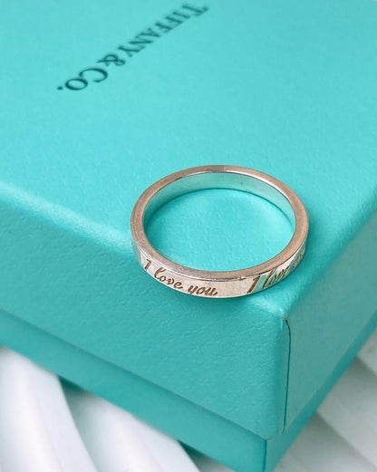 Tiffany & Co "I Love You" Narrow Ring