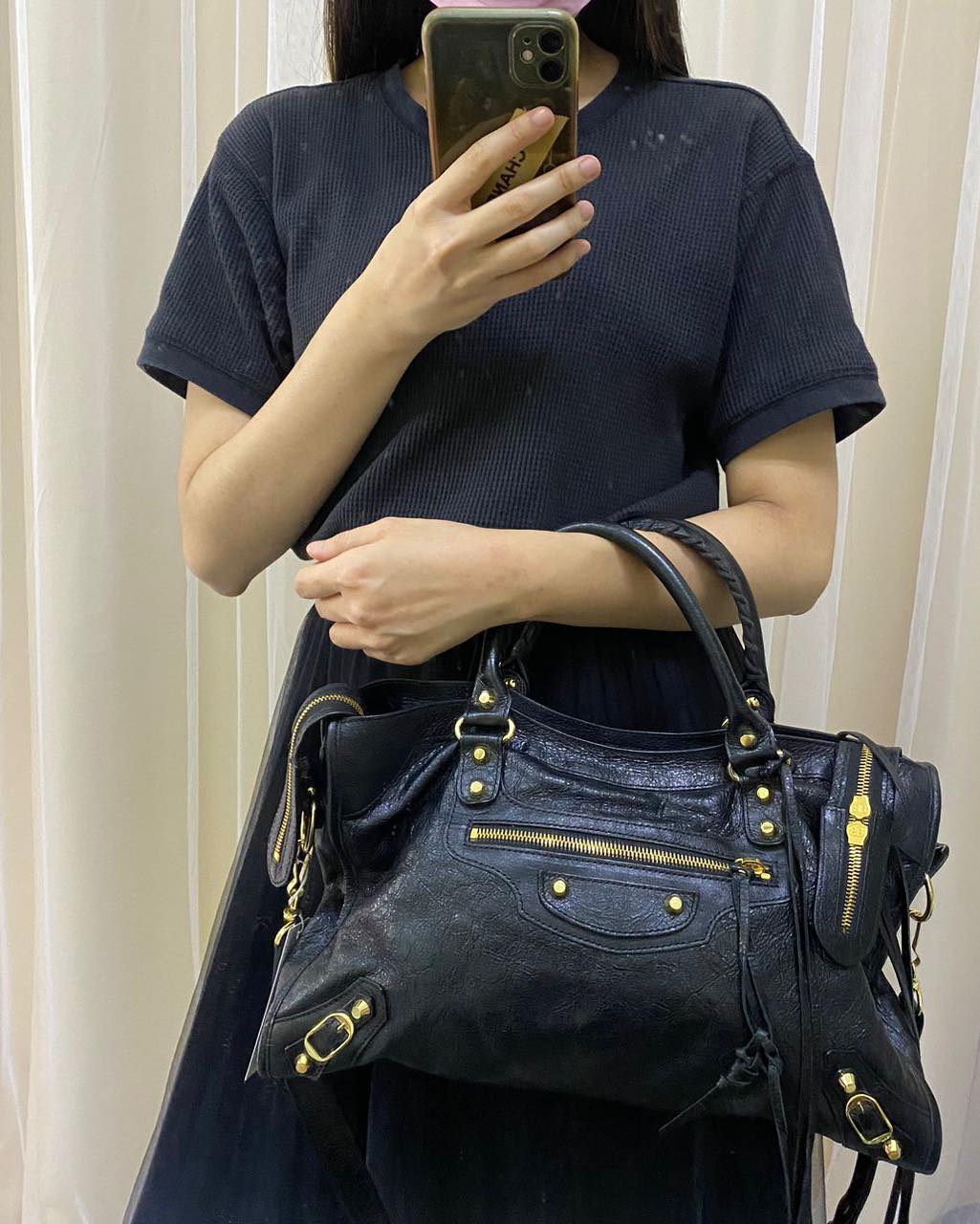 Balenciaga Black Classic City Bag Small (GHW)