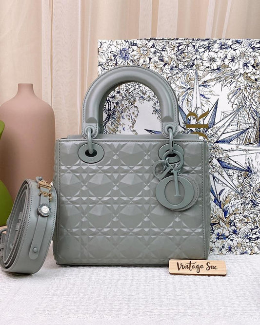 Dior Grey Motif Small Lady D with ABC Strap