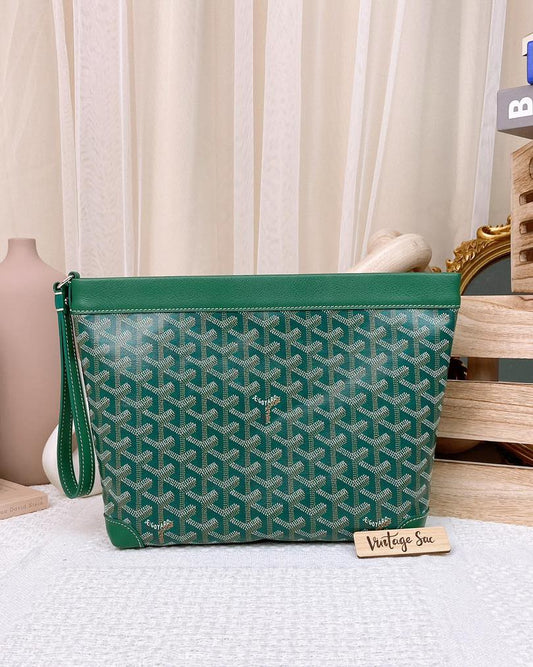 Goyard Green Conti Pouch