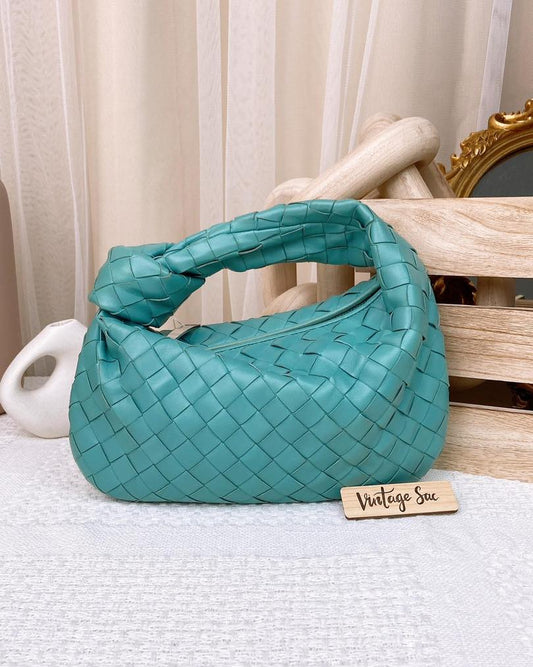 Bottega Veneta Blue Intrecciato Mini Jodie