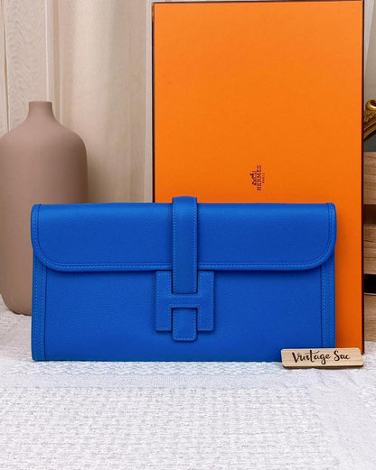 Hermes Blue Jige Clutch 29