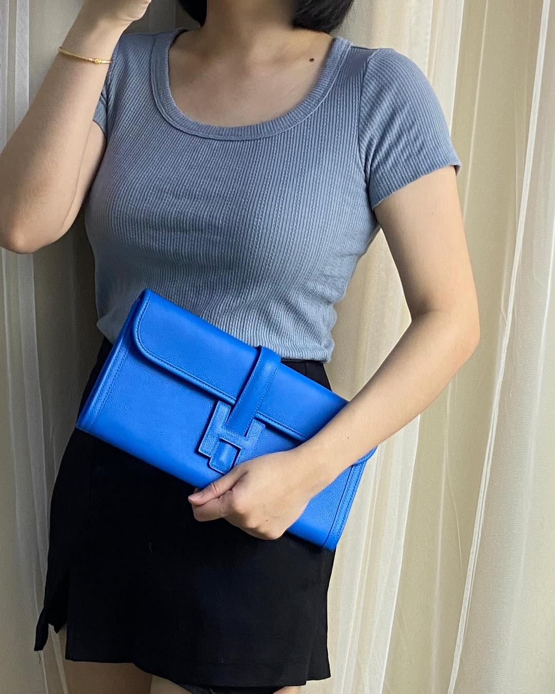 Hermes Blue Jige Clutch 29