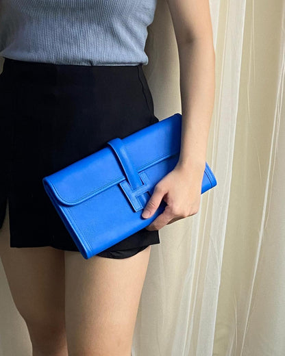 Hermes Blue Jige Clutch 29