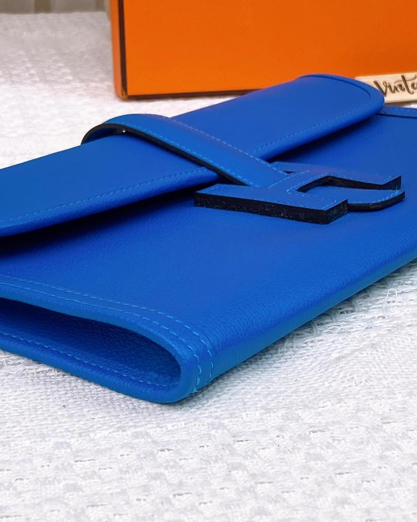 Hermes Blue Jige Clutch 29