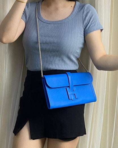 Hermes Blue Jige Clutch 29