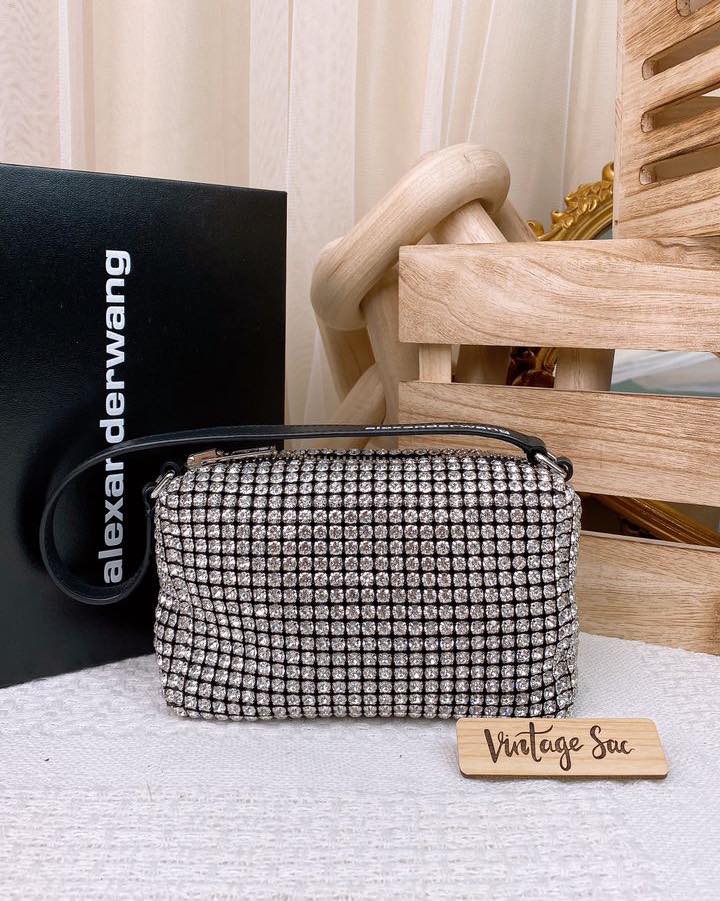 Alexander Wang Silver Heiress Pouch