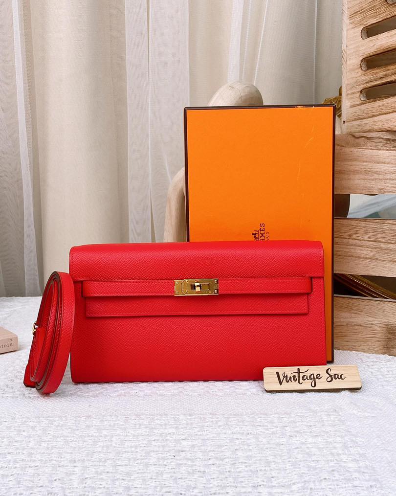 Hermes Rouge Coeur / Rose Extreme Kelly To Go GHW