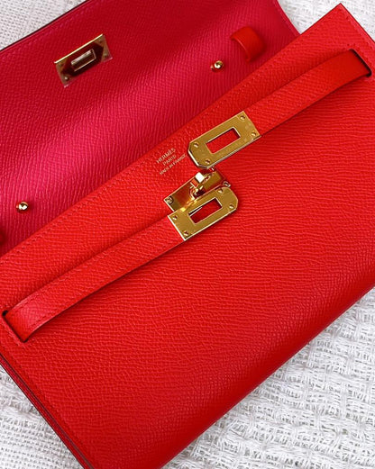 Hermes Rouge Coeur / Rose Extreme Kelly To Go GHW