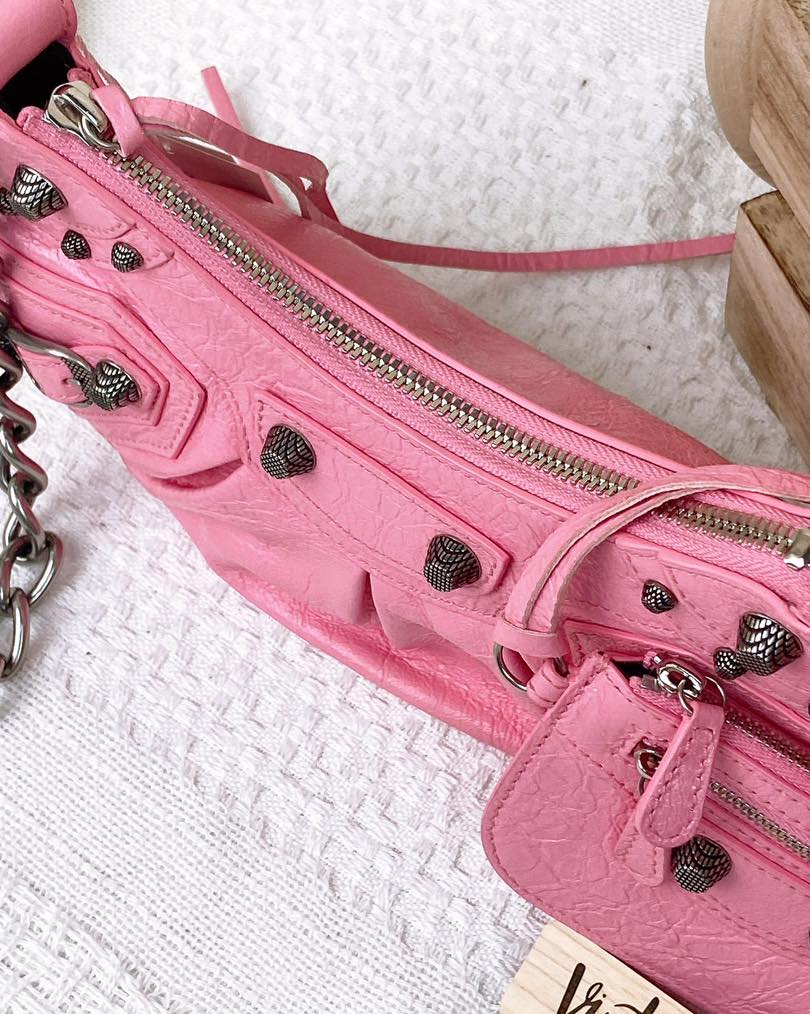 Balenciaga Pink Le Cagole XS Chain Bag SHW