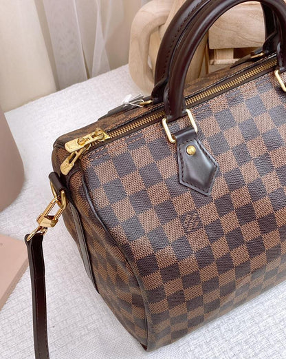 LV Damier Ebene Speedy 30 Bandouliere