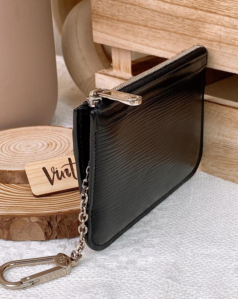 LV Black Epi Key Holder Pouch