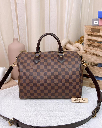 LV Damier Ebene Speedy 30 Bandouliere