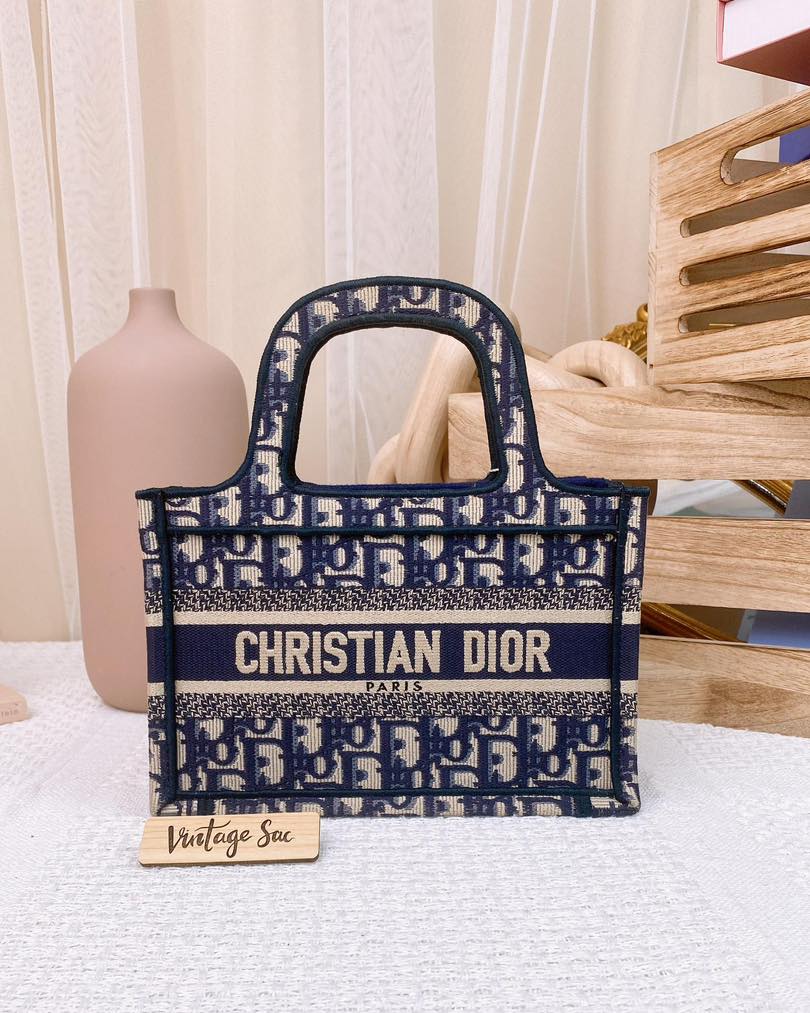 Dior Navy Mini Book Tote