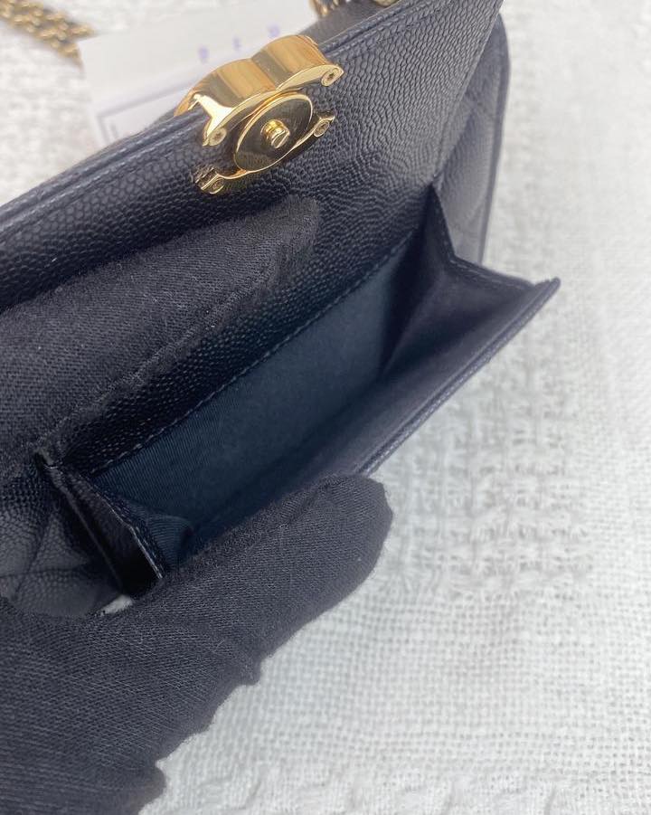 Chanel Black Caviar Mini Flap (GHW)