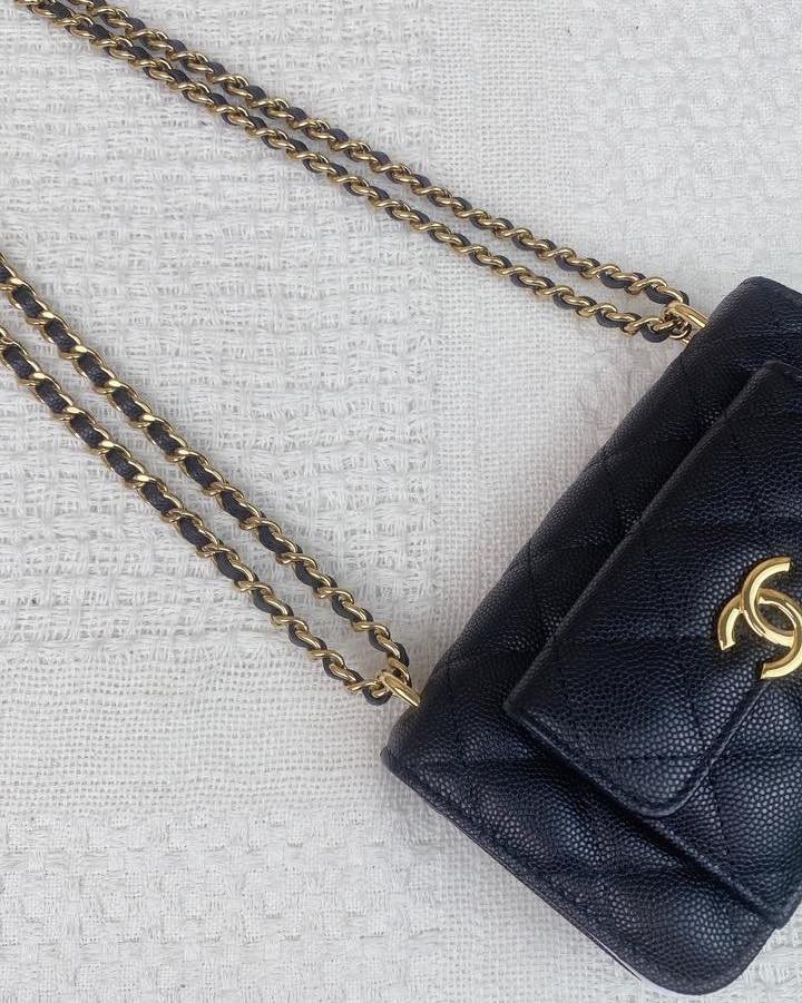 Chanel Black Caviar Mini Flap (GHW)