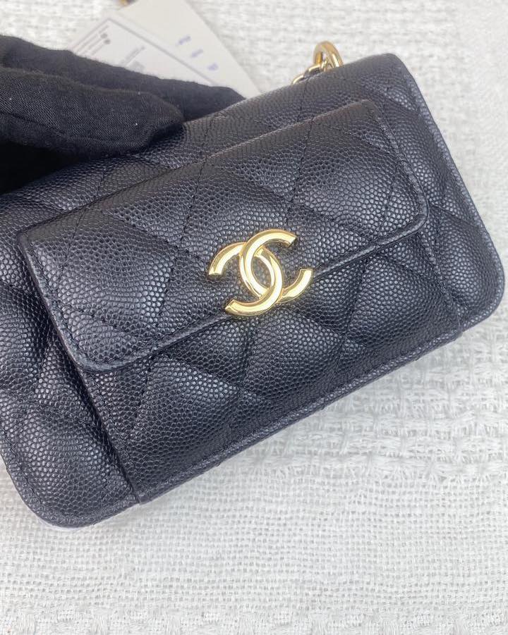 Chanel Black Caviar Mini Flap (GHW)