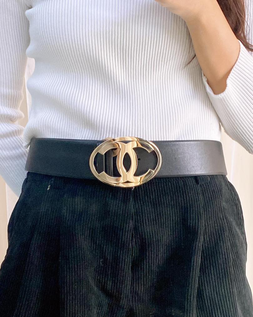 Chanel Black Belt