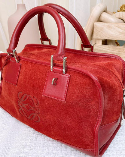 Loewe Red Suede x Leather Amazona 28