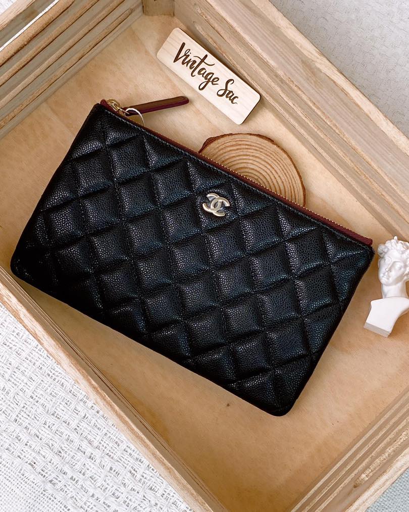 Chanel Black Caviar Mini Ocase XL LGHW