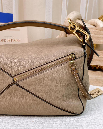 Loewe Sand Grained Calfskin Small Puzzle Bag GHW