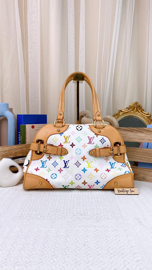 White Multicolour Claudia Tote