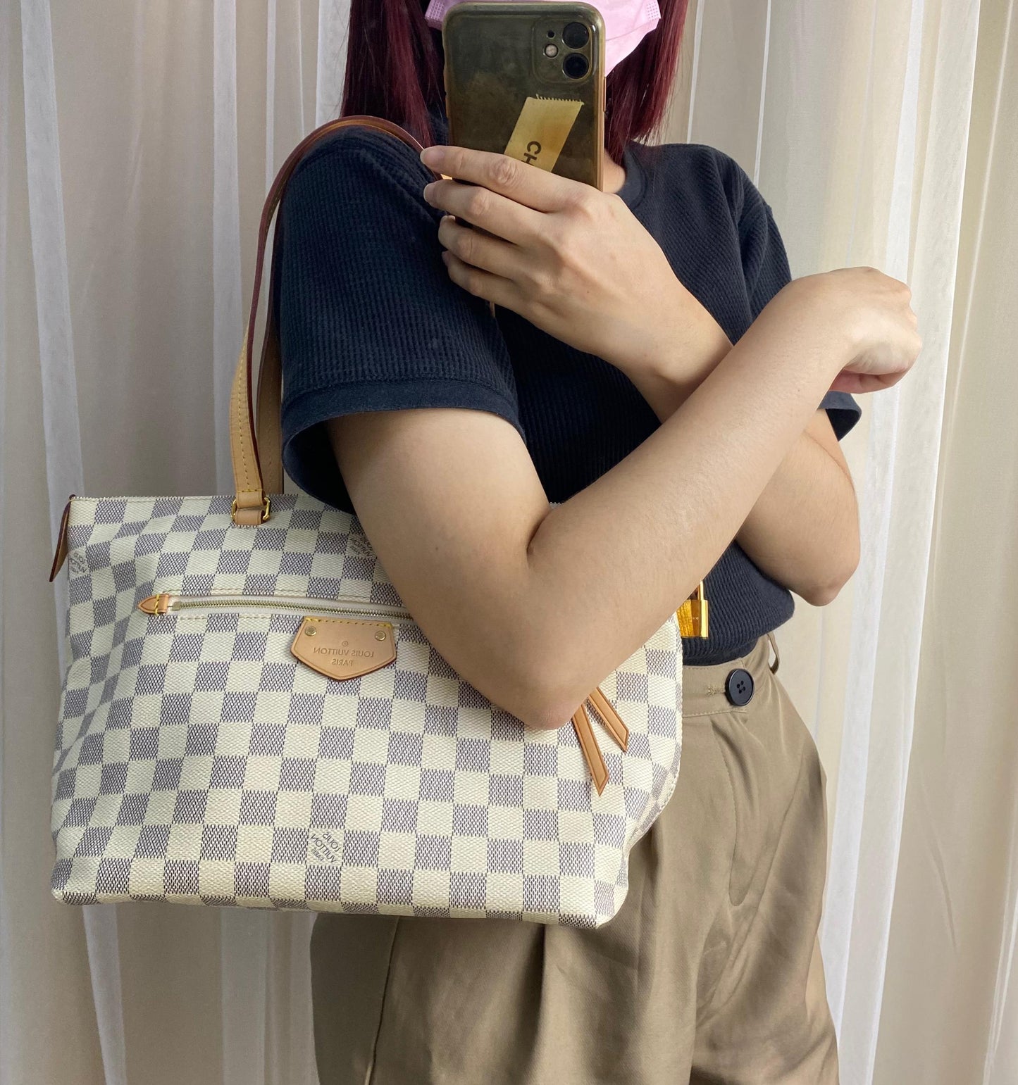 Damier Azur Lena PM