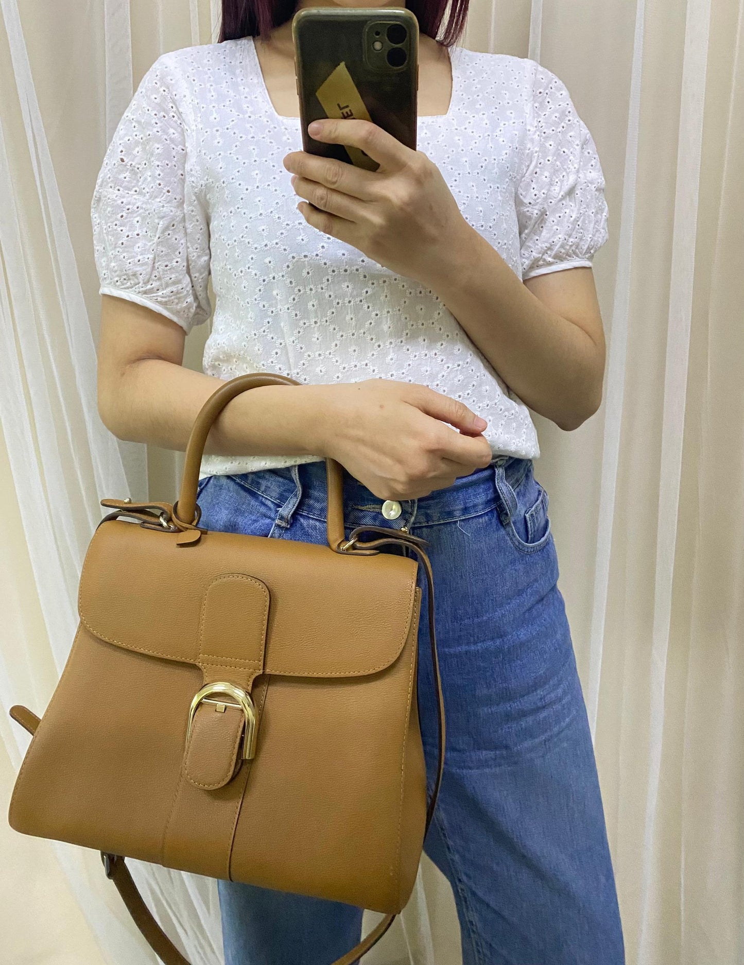 Delvaux Brown Brilliant MM (GHW)