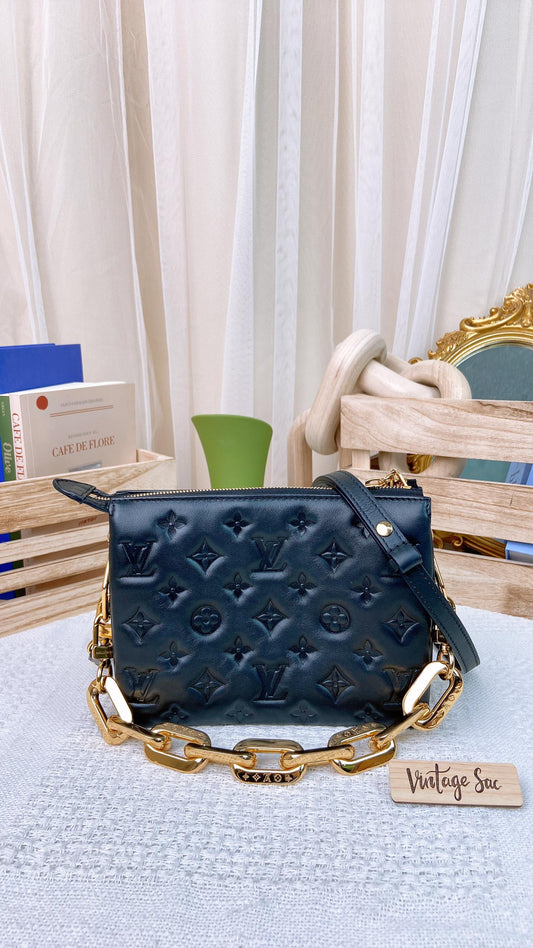 LV Black Coussin PM (GHW)