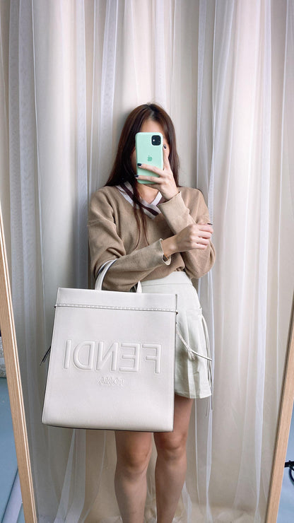 Fendi Ivory Medium Go To Shopper