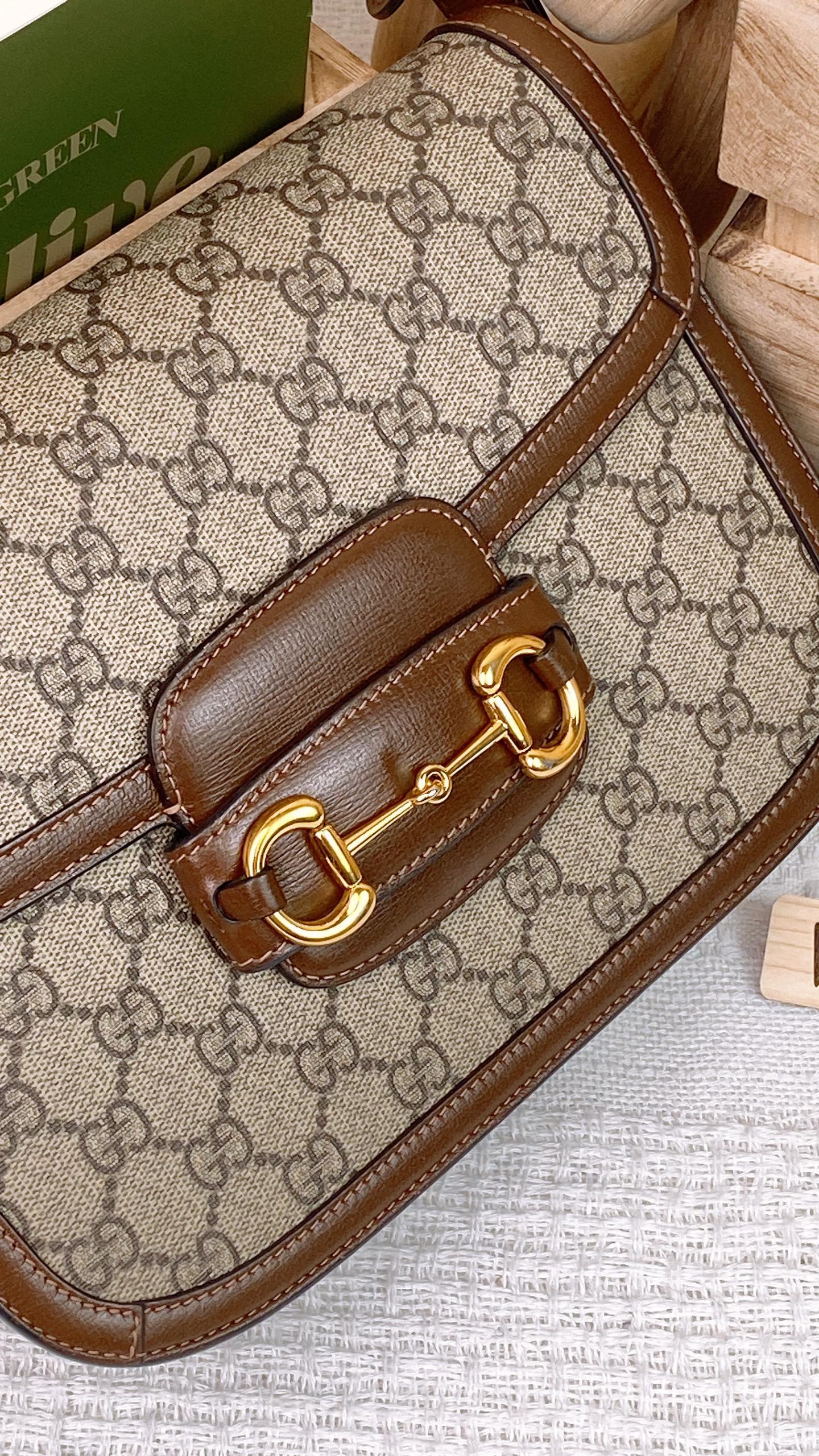 Gucci Brown Horsebit 1955 GHW