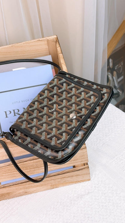 Goyard Black Plumet Pocket Wallet on Strap