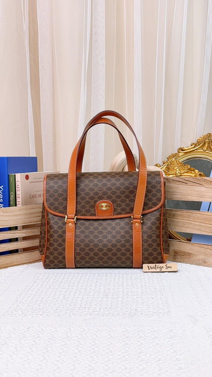 Celine Brown Macadam Vintage Shoulder Bag