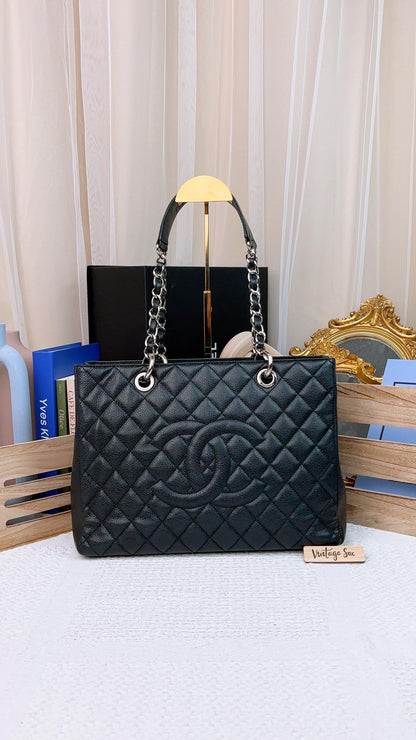 Chanel Black Caviar GST Tote SHW